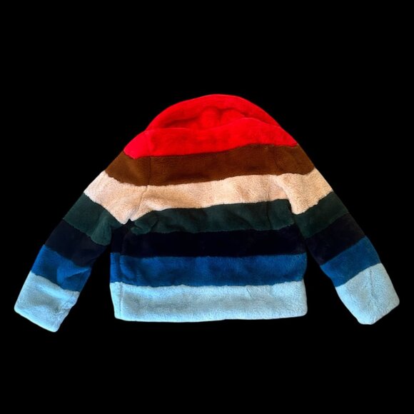 Blank NYC Faux Fur Fully Lined Festival Maximalist Open Front Jacket L - Picture 6 of 6